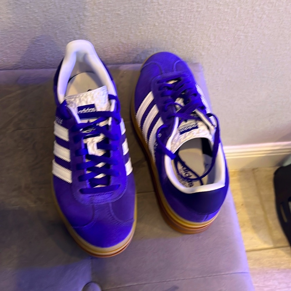 Purple platform Adidas. Size 6.